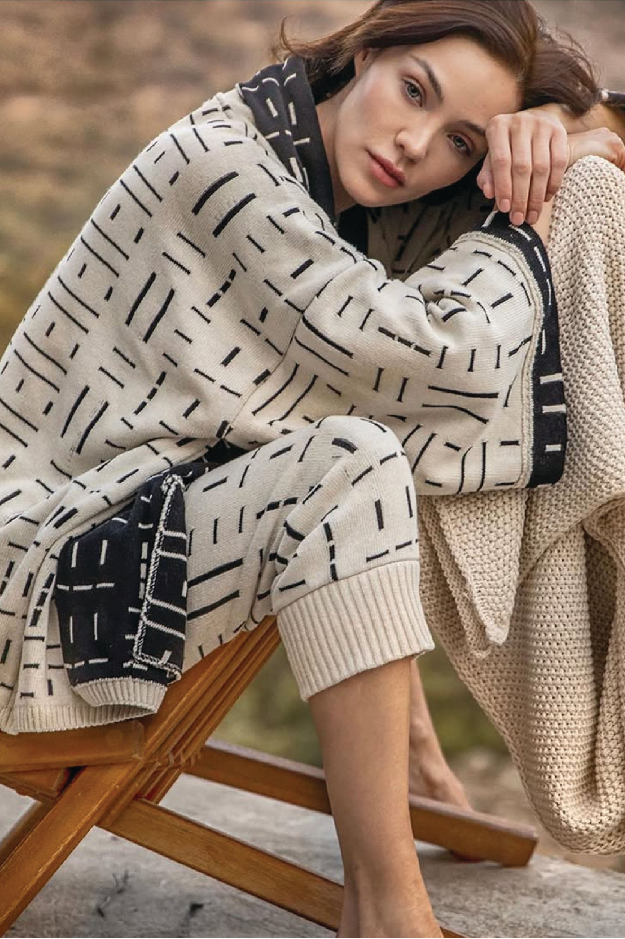 Tenoch Ash & Black Lounge Robe - Espiritu