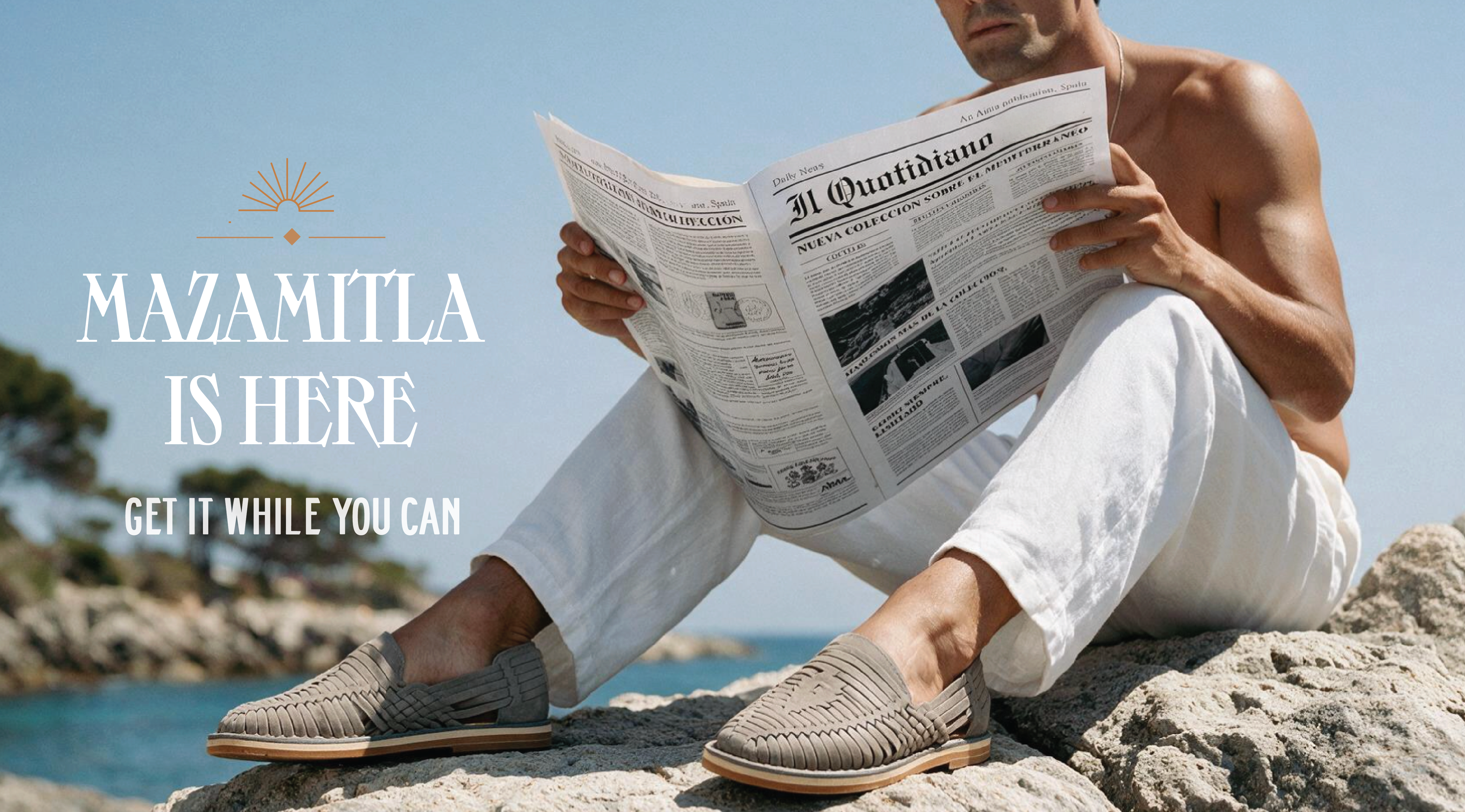 Mazamitla— Grey Suede Huarache for Men | Espíritu